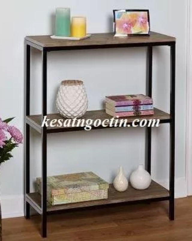 Kệ Gỗ Khung Sắt 15